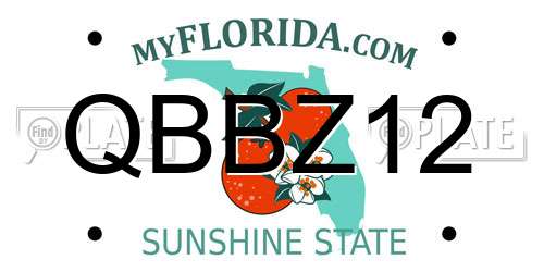 QBBZ12 Florida License Plate