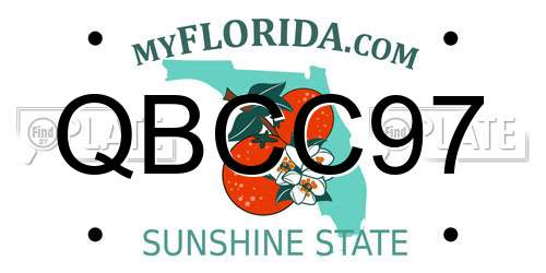 QBCC97 Florida License Plate