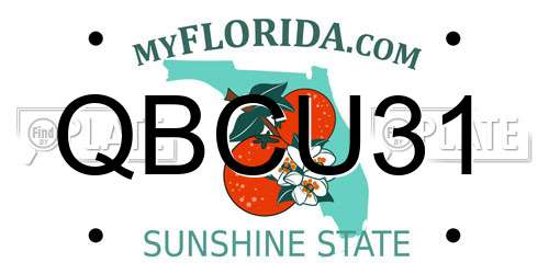 QBCU31 Florida License Plate