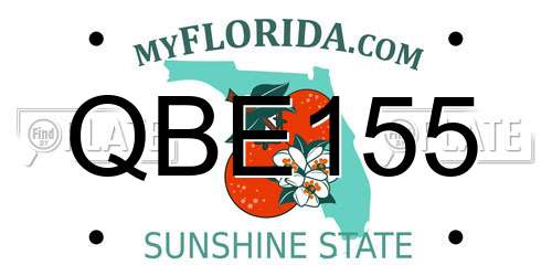 QBE155 Florida License Plate