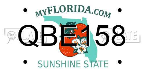 QBE158 Florida License Plate