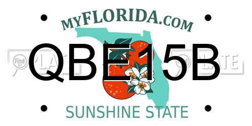 QBE15B Florida License Plate