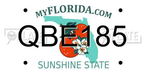 QBE185 Florida License Plate
