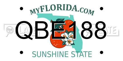 QBE188 Florida License Plate