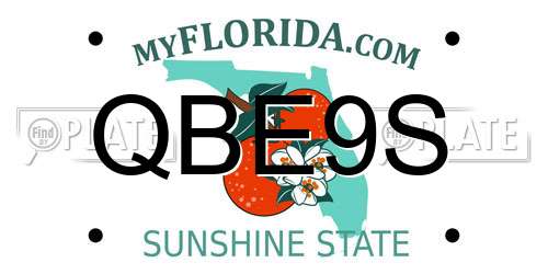 QBE9S Florida License Plate