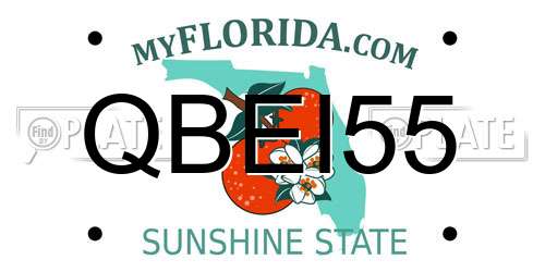 QBEI55 Florida License Plate