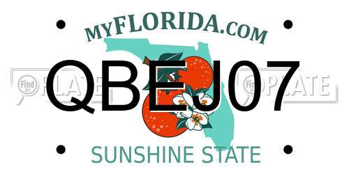 QBEJ07 Florida License Plate