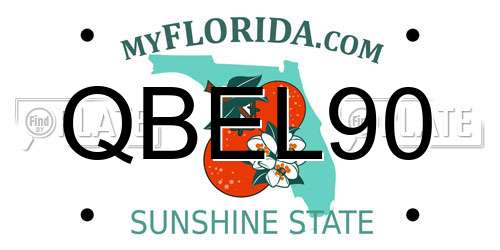 QBEL90 Florida License Plate