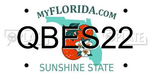 QBES22 Florida License Plate