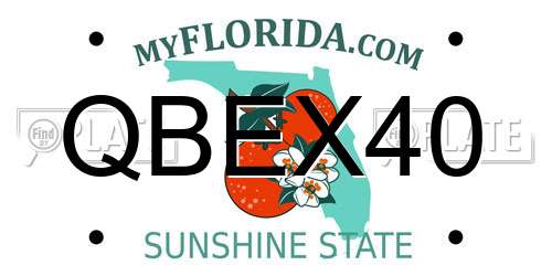 QBEX40 Florida License Plate
