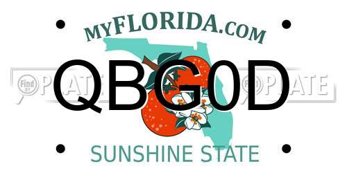 QBG0D Florida License Plate