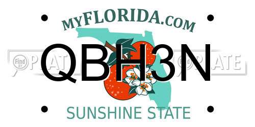 QBH3N Florida License Plate