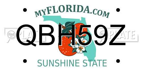 QBH59Z Florida License Plate