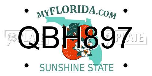 QBH897 Florida License Plate