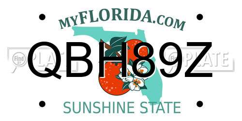 QBH89Z Florida License Plate