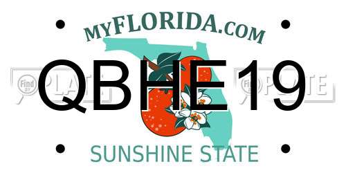 QBHE19 Florida License Plate