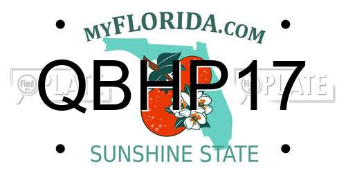 QBHP17 Florida License Plate