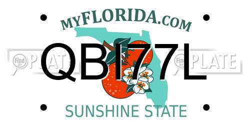 QBI77L Florida License Plate