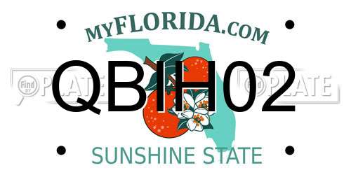QBIH02 Florida License Plate