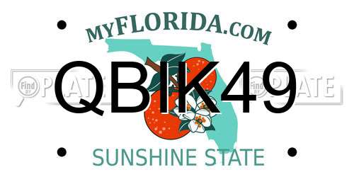 QBIK49 Florida License Plate