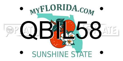 QBIL58 Florida License Plate