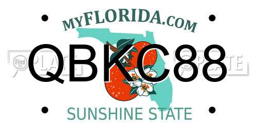 QBKC88 Florida License Plate