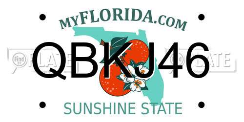 QBKJ46 Florida License Plate