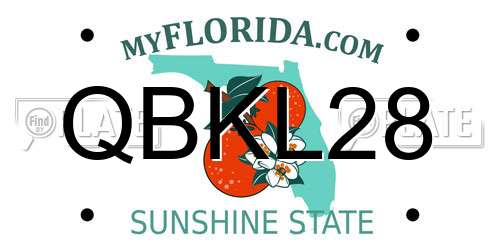 QBKL28 Florida License Plate