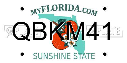 QBKM41 Florida License Plate