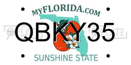 QBKY35 Florida License Plate
