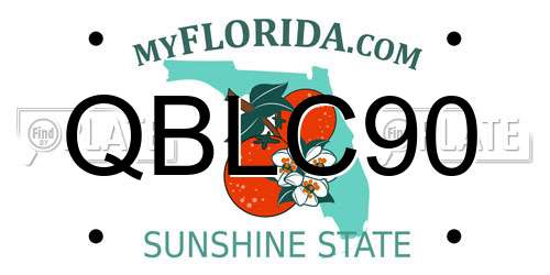 QBLC90 Florida License Plate