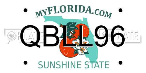 QBLL96 Florida License Plate