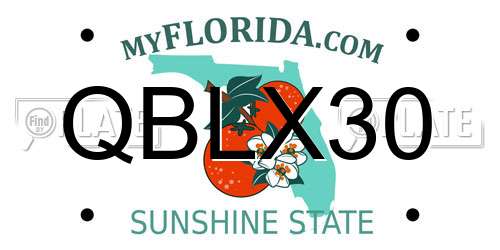 QBLX30 Florida License Plate