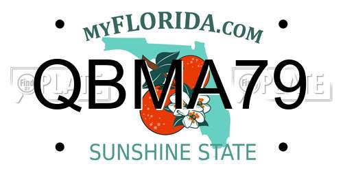 QBMA79 Florida License Plate
