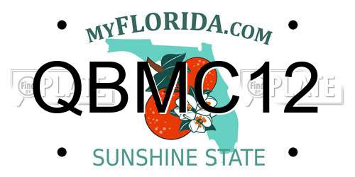 QBMC12 Florida License Plate