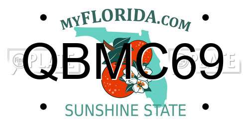 QBMC69 Florida License Plate