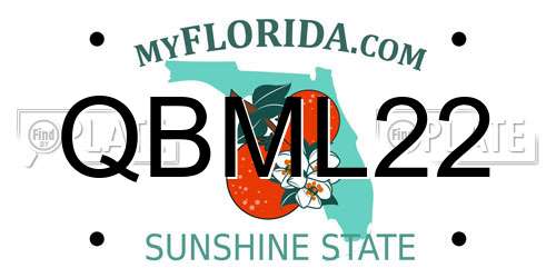QBML22 Florida License Plate