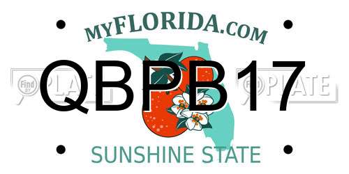 QBPB17 Florida License Plate
