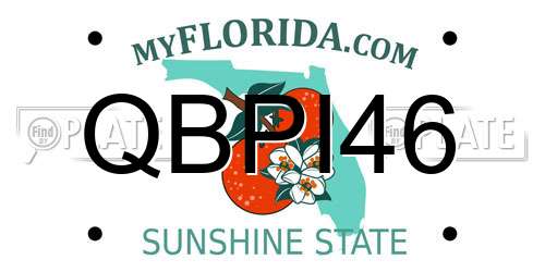 QBPI46 Florida License Plate