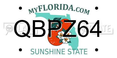QBPZ64 Florida License Plate