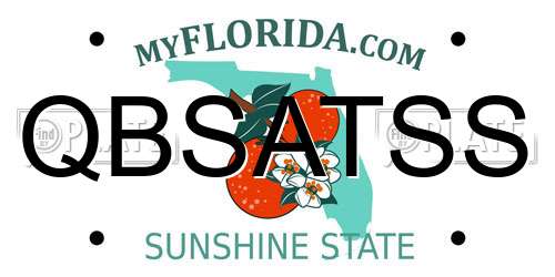 QBSATSS Florida License Plate