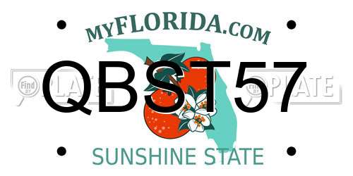 QBST57 Florida License Plate