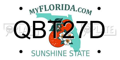 QBT27D Florida License Plate