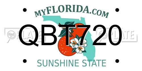 QBT720 Florida License Plate