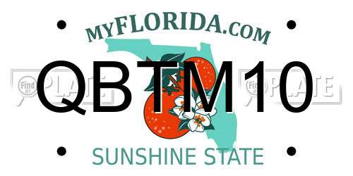 QBTM10 Florida License Plate
