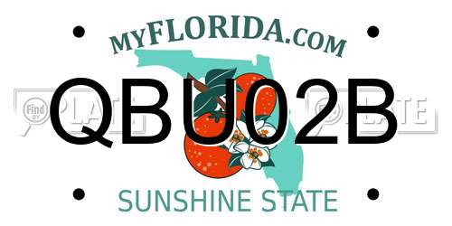 QBU02B Florida License Plate