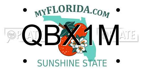 QBX1M Florida License Plate