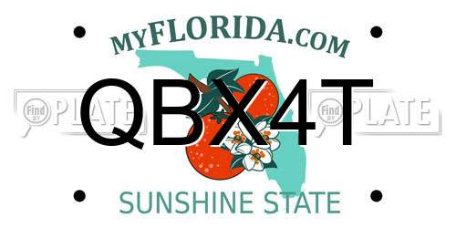 QBX4T Florida License Plate
