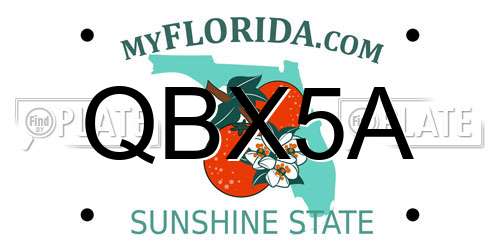 QBX5A Florida License Plate