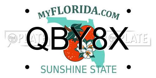 QBY8X Florida License Plate